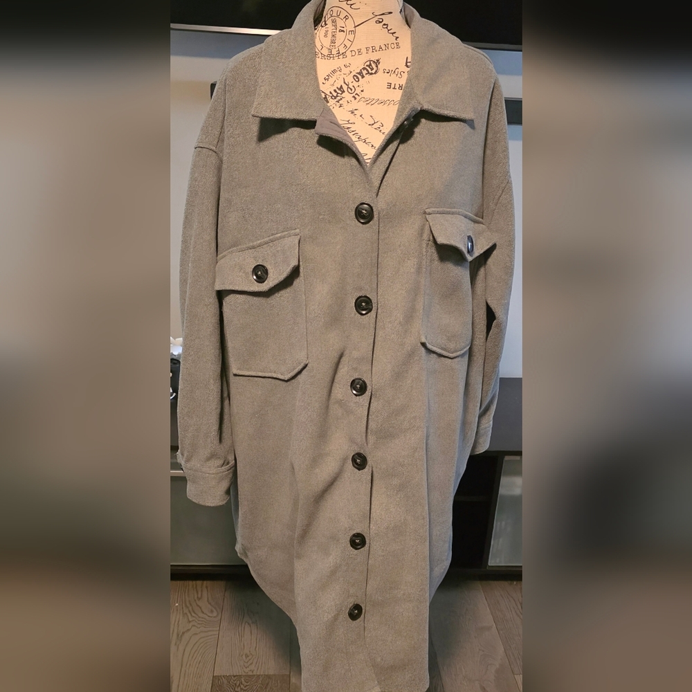 Falls Creek Gray Utility Jacket with Relaxed Fit